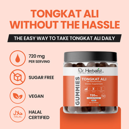 Tongkat Ali Gummies 30ct - Eurycoma Longifolia, Chewable