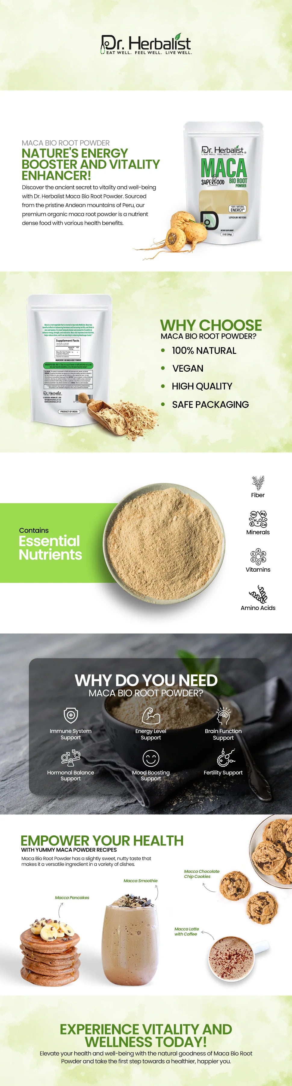 Maca Root Powder 200g - Peruvian Lepidium Meyenii — feature 1