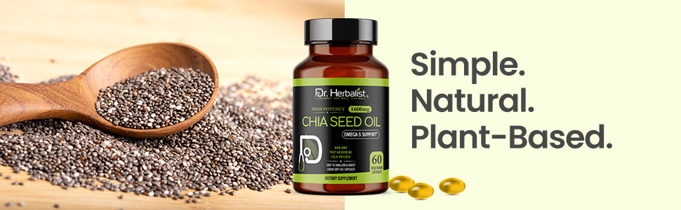 Chia Seed Oil Capsules 1600mg - Fish-Free Plant Omega-3 (ALA) | 60 Softgels — feature 5