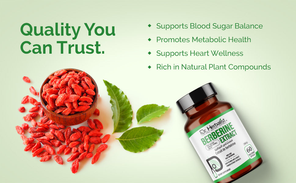 Berberine Extract 500mg - Plant Alkaloid (Berberis), 60 Capsules — feature 2