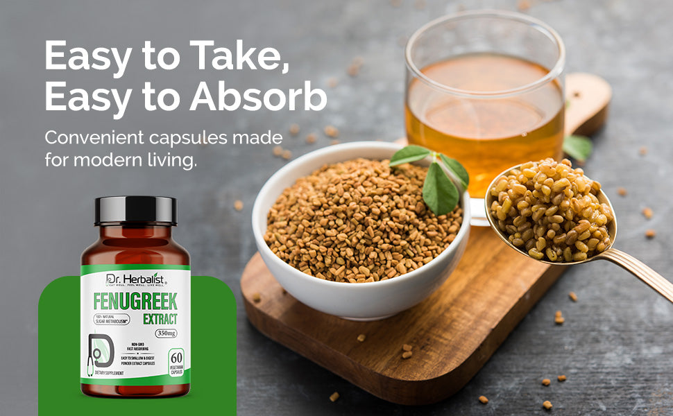 Fenugreek Capsules (Methi) - Trigonella Foenum-Graecum, Single Ingredient — feature 2