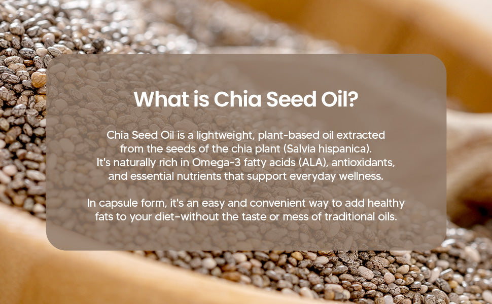 Chia Seed Oil Capsules 1600mg - Fish-Free Plant Omega-3 (ALA) | 60 Softgels — feature 6
