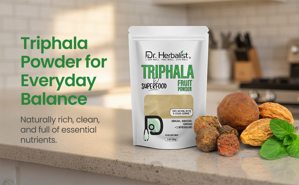 Triphala Powder 200g - Amla, Bibhitaki & Haritaki (Three-Fruit Blend) — feature 4