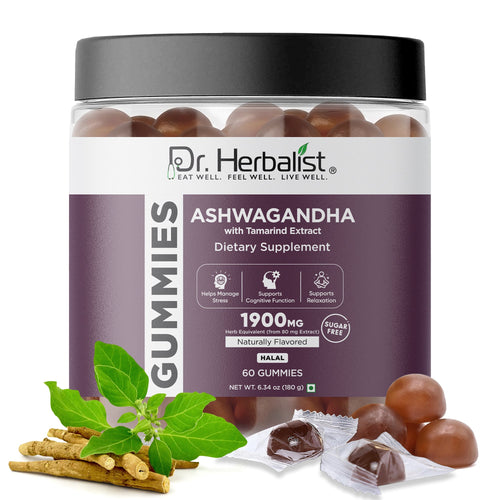 Dr. Herbalist Ashwagandha Gummies (60 Gummies) | Herbal Supplement for Daily Wellness