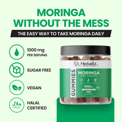 Moringa Gummies 30ct - Moringa Oleifera, Chewable