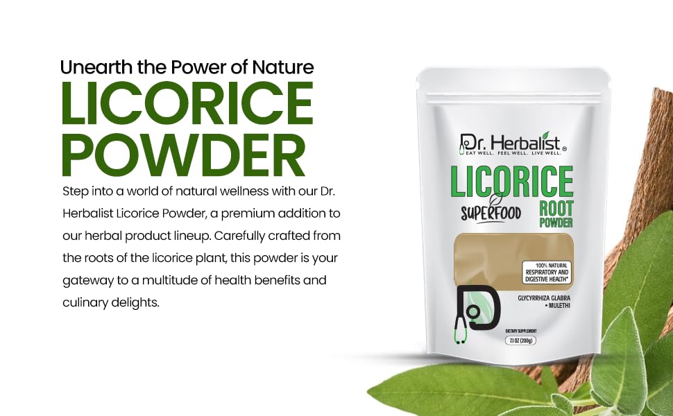 Licorice Root Powder 170g — Single-Ingredient Glycyrrhiza Glabra (Mulethi) | Treasured for Everyday Wellness | Halal, No Fillers — feature 2