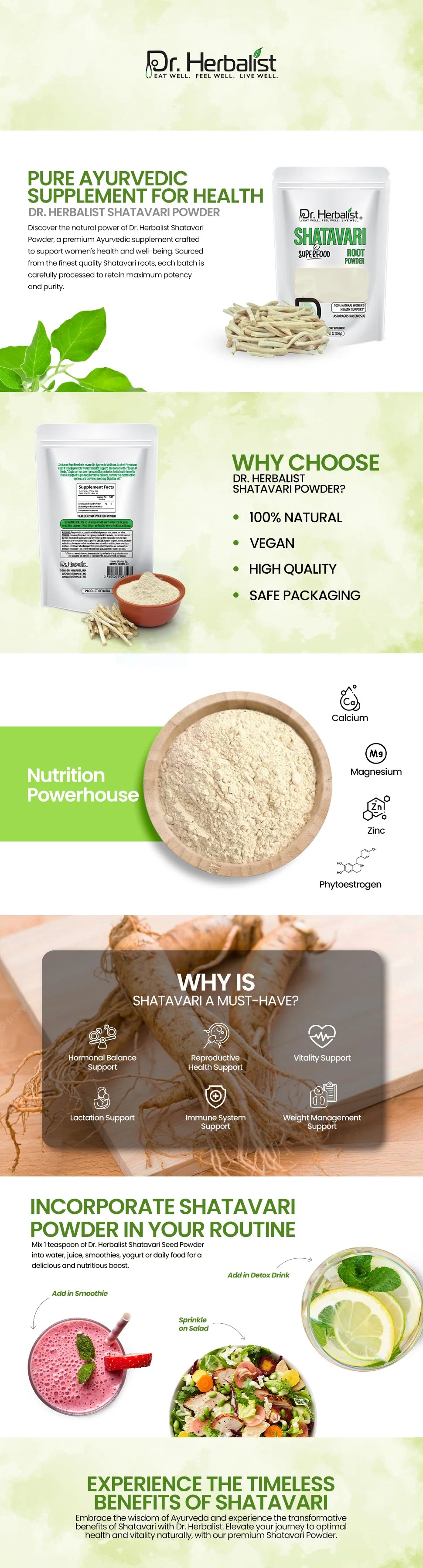 Shatavari Powder 200g - Asparagus Racemosus — feature 1