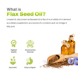 Flaxseed Oil Capsules 1600mg - Fish-Free Plant Omega-3 (ALA), Cold-Pressed | 60 Softgels view 5