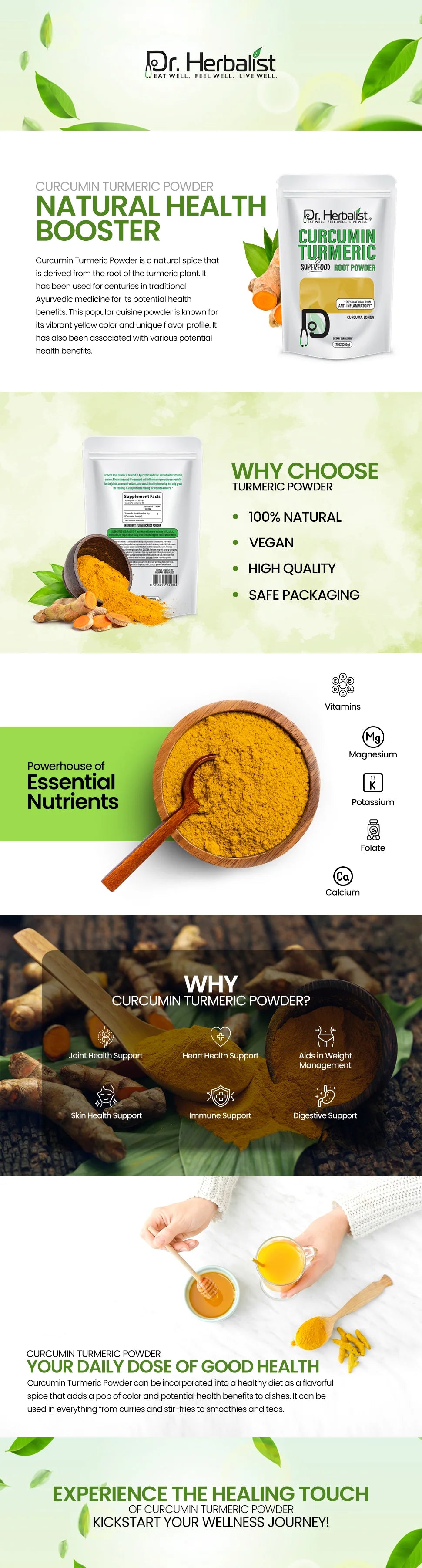 Turmeric Powder 200g - Ground Curcuma Longa (Haldi) — feature 1