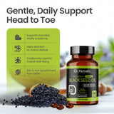 Black Seed Oil Capsules 1600mg - Nigella Sativa, No Harsh Taste | 60 Softgels view 4