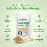 Safed Musli Powder 200g - Chlorophytum Borivilianum (White Musli) view 4
