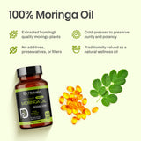 Moringa Oil Capsules 1600mg - Cold-Pressed Seed (Ben) Oil | 60 Softgels view 5