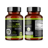 Chia Seed Oil Capsules 1600mg - Fish-Free Plant Omega-3 (ALA) | 60 Softgels view 3