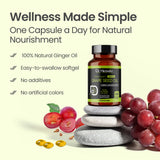 Grape Seed Oil Capsules 1600mg - Cold-Pressed, Vitamin E | 60 Softgels view 6