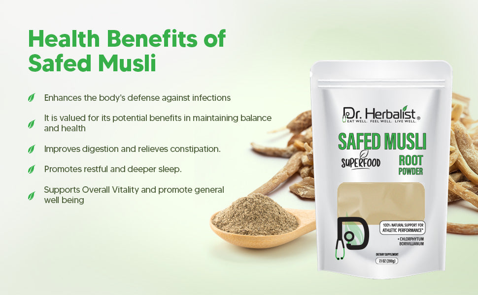 Safed Musli Powder 200g - Chlorophytum Borivilianum (White Musli) — feature 4
