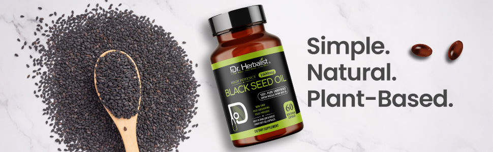 Black Seed Oil Capsules 1600mg - Nigella Sativa, No Harsh Taste | 60 Softgels — feature 5