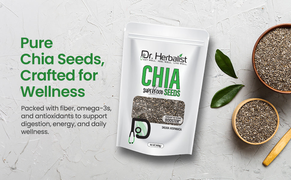 Chia Seeds 400g - Raw Salvia Hispanica (Fiber & Omega-3 ALA) — feature 2