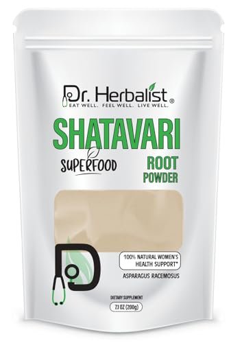 Dr. HERBALIST Shatavari Powder, Asparagus racemosus, 7.1 Oz (200G), Ayurvedic Herb for Vata &